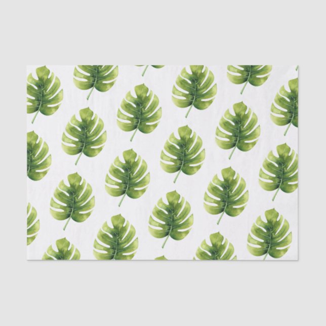 Papel De Seda Hojas tropicales de palmera (Anverso)