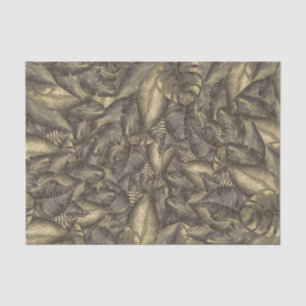 Papel De Seda Hojas Tropicales Rústicas Botánicas Elegantes Vint