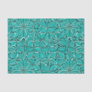 Papel De Seda Hojas verde azuladas y verdes