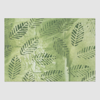 Papel De Seda Hojas verdes abstractas