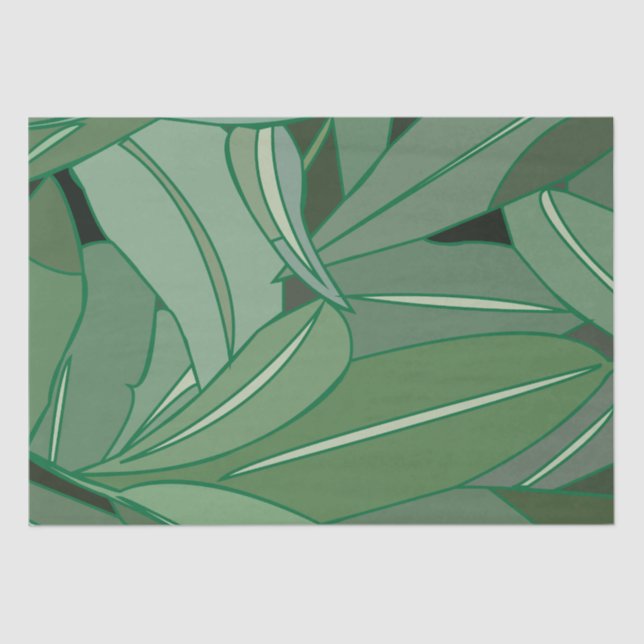 Papel De Seda Hojas verdes de eucalipto (Anverso)
