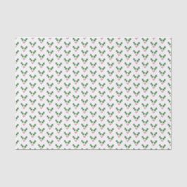Papel De Seda Hojas y bayas festivas de acebo patrón de Navidad
