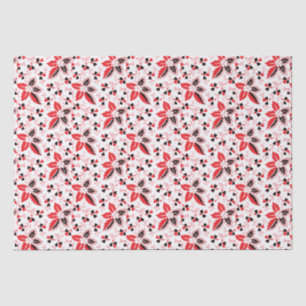 Papel De Seda Hojas y flores holly