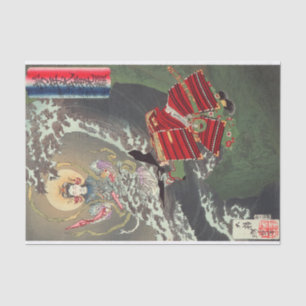 Papel De Seda Hōjō Tokimasa del Tōtōmi Rezando a Benzaiten