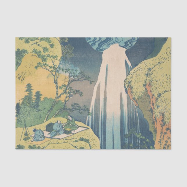 Papel De Seda Hokusai Amida cae cascada (Anverso)