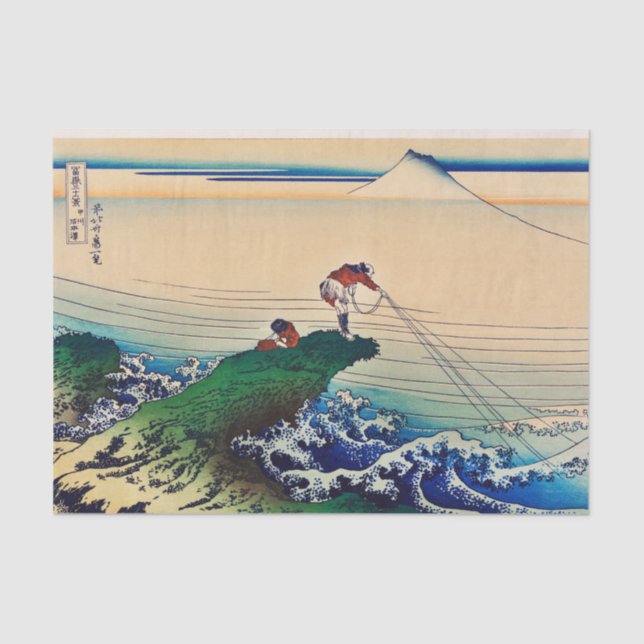 Papel De Seda HOKUSAI JAPONÉS WOODBLOCK IMINT Tissue Paper (Anverso)