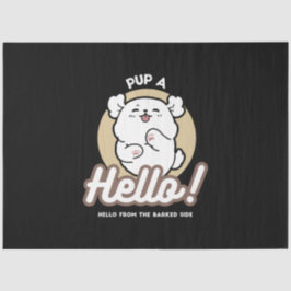 Papel De Seda Hola desde el lado de la correa - Diseño de perro 