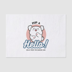 Papel De Seda ¡Hola! - Diseño feliz de Personalizados de perros 