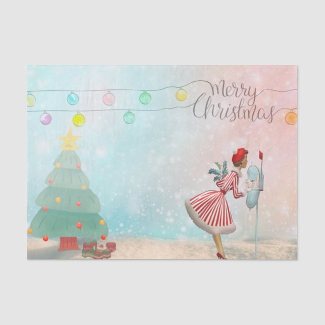 Papel De Seda ¡Hola Navidad de los años 50! (Anverso)