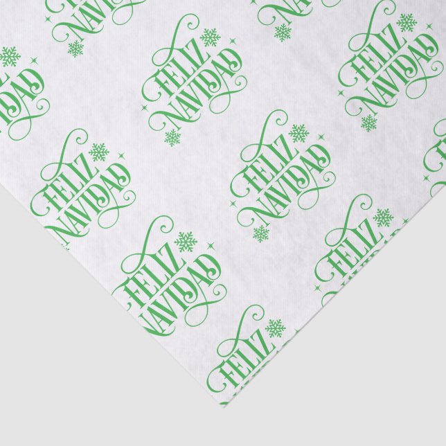 Papel De Seda Holiday Feliz Navidad Tissue Paper (Detalle)