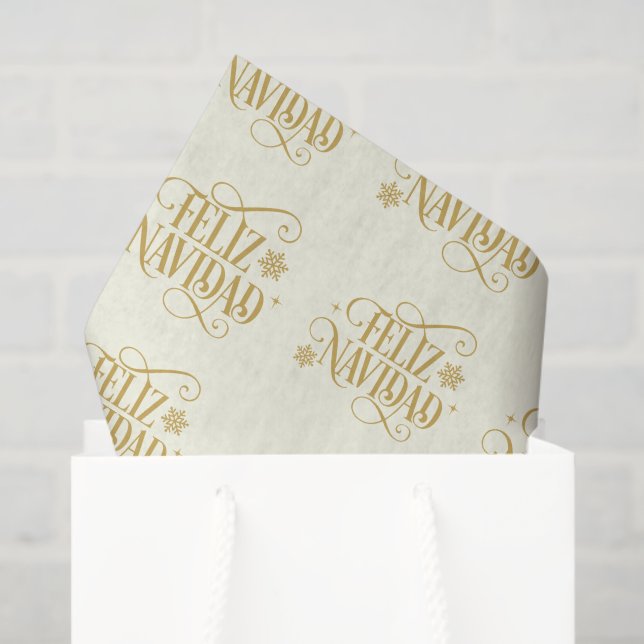Papel De Seda Holiday Feliz Navidad Tissue Paper (Bolsa de regalo)