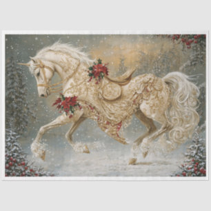 Papel De Seda Holiday Golden Unicorn
