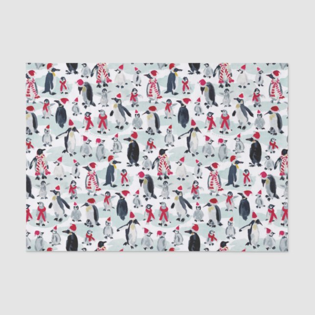 PAPEL DE SEDA HOLIDAY PENGUIN FIESTA (Anverso)