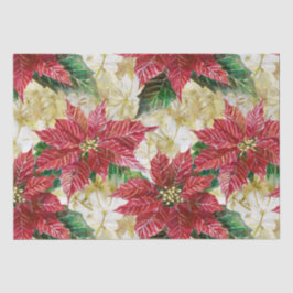 Papel De Seda Holiday Poinsettia