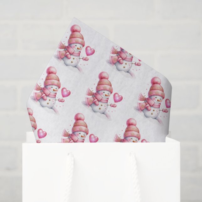 Papel De Seda Holiday Snowman Tissue Paper (Bolsa de regalo)