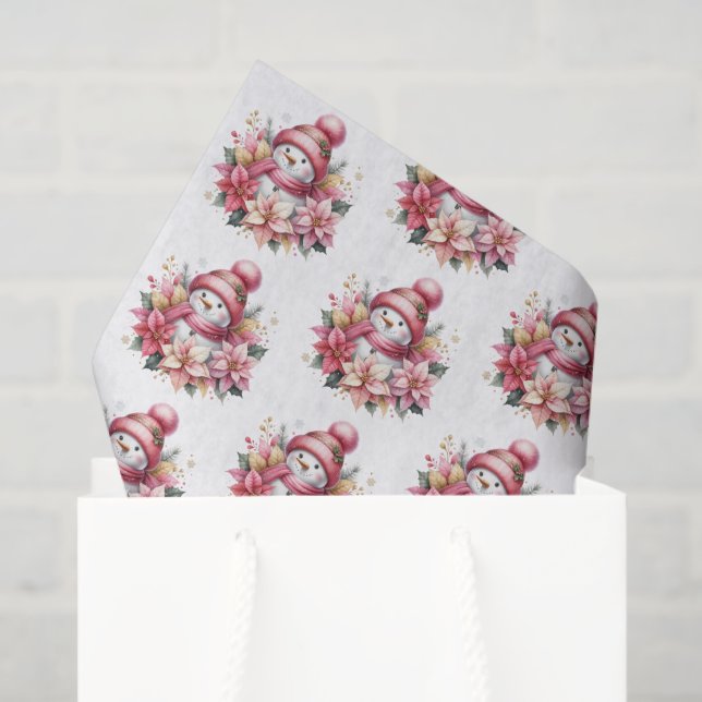 Papel De Seda Holiday Snowman Tissue Paper (Bolsa de regalo)