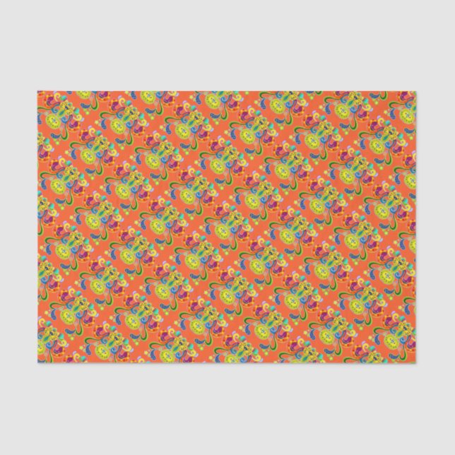 Papel De Seda holiES - vaca sagrada y feliz abstracta + tus idea (Anverso)