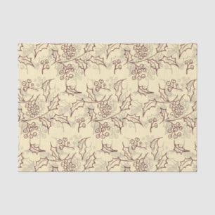 Papel De Seda Holly berries diseño sin fisuras