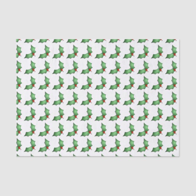 Papel De Seda Holly Holiday Tissue Paper (Anverso)