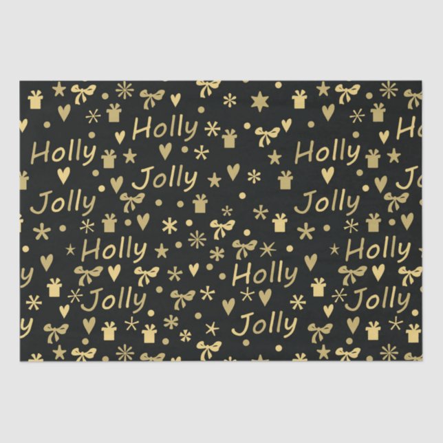 Papel De Seda Holly Jolly Chrsitmas (Anverso)
