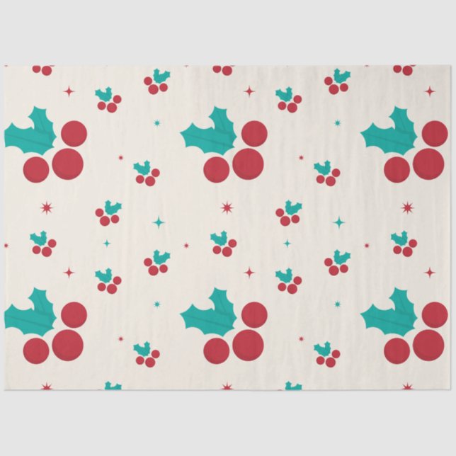 Papel De Seda Holly Jolly Tissue Paper (Anverso)