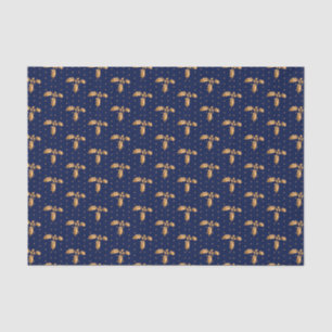 Papel De Seda Holly, Navidades Gold y Navy Blue