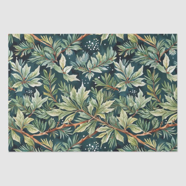 Papel De Seda Holly, Spruce, Snow Green (Anverso)