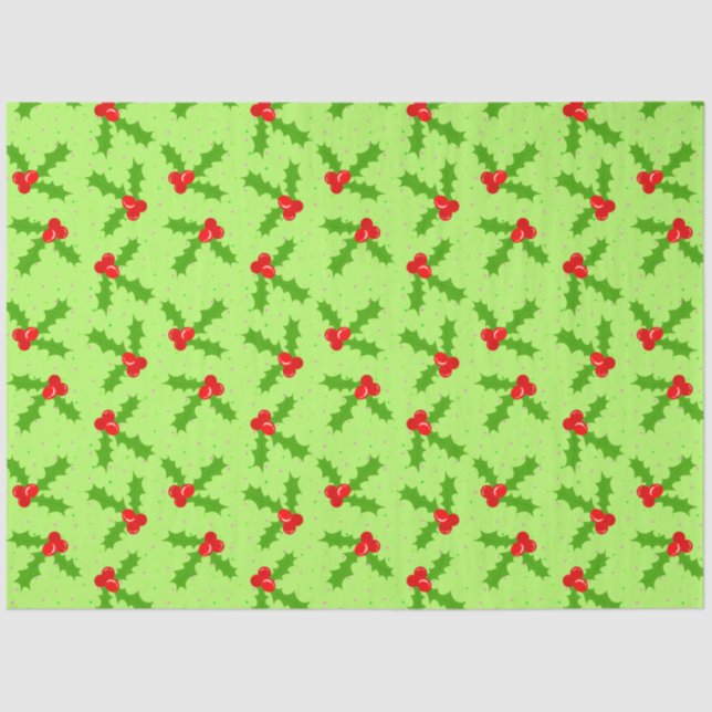 Papel De Seda Holly y puntos_verde (Anverso)