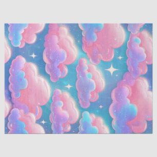 Papel De Seda Holo Fluffy Pastel Nubes