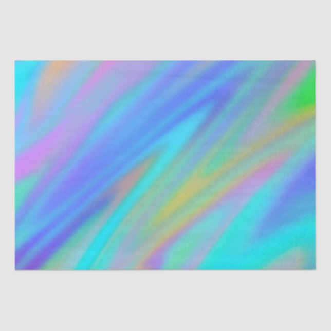 Papel De Seda Holograma lujoso de lujo azul violeta (Anverso)