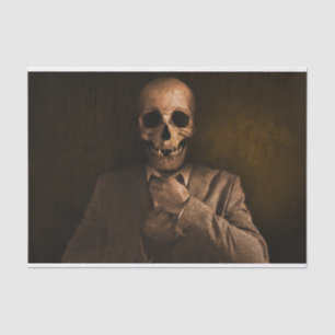 Papel De Seda Hombre asustadizo del cráneo en juego