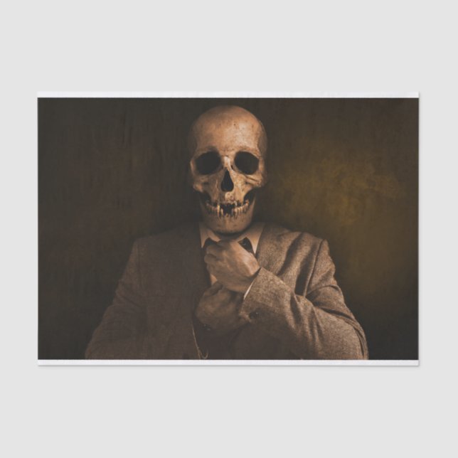 Papel De Seda Hombre asustadizo del cráneo en juego (Anverso)