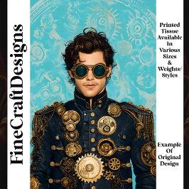 Papel De Seda Hombre atractivo Chaqueta ornamentada Steampunk P5