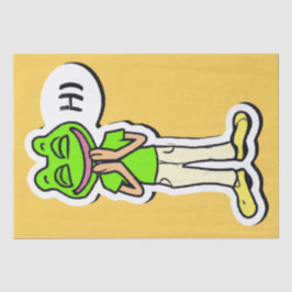 Papel De Seda Hombre con Rana sonriente cabeza en arte de IA ama