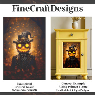 Papel De Seda Hombre de Calabaza de Halloween Steampunk Divertid
