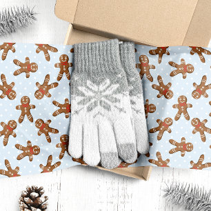 Papel De Seda Hombre de Jengibre Azul de Navidad
