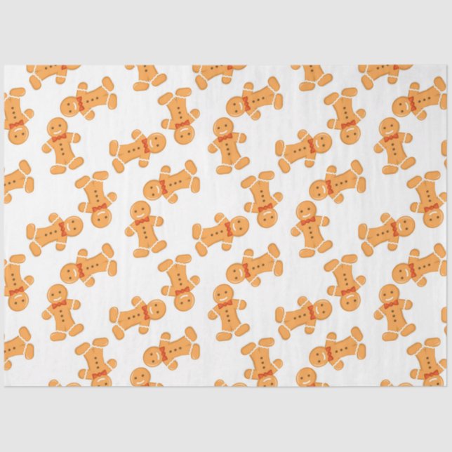 Papel De Seda Hombre de jengibre marrón sobre blanco (Anverso)