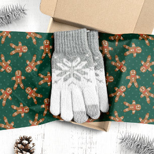 Papel De Seda Hombre de Jengibre Verde Navidad
