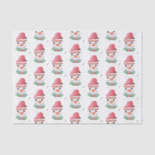 Papel De Seda Hombre de nieve con gorra roja