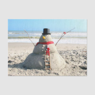 Papel De Seda Hombre de nieve de Florida - Escultura de arena -