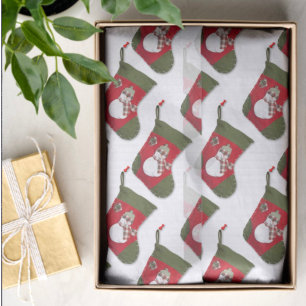Papel De Seda Hombre de nieve en Navidades haciendo olas