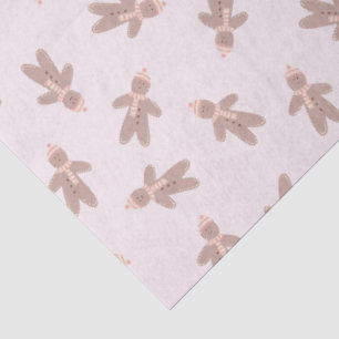 Papel De Seda Hombre de pan de jengibre festivo rosa