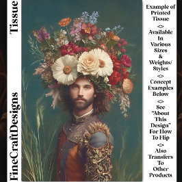 Papel De Seda Hombre de Regal, flor de cabeza / Corona CP6 Decou