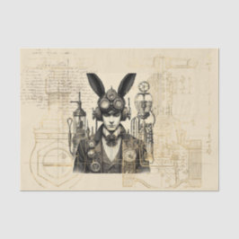 Papel De Seda Hombre de Steampunk con orejas Bunny