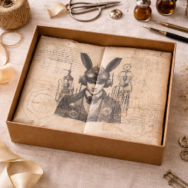 Papel De Seda Hombre de Steampunk con orejas Bunny