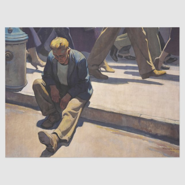 Papel De Seda Hombre olvidado por Maynard Dixon (Anverso)