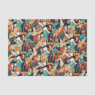 Papel De Seda Hombres africanos-americanos de raza negra