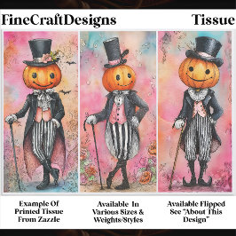 Papel De Seda Hombres de calabaza caprichosos y extravagantes, D
