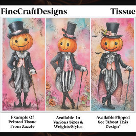 Papel De Seda Hombres de calabaza caprichosos y extravagantes, d