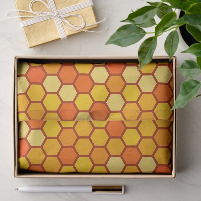 Papel De Seda Honeycomb Hexagon (Regalo )